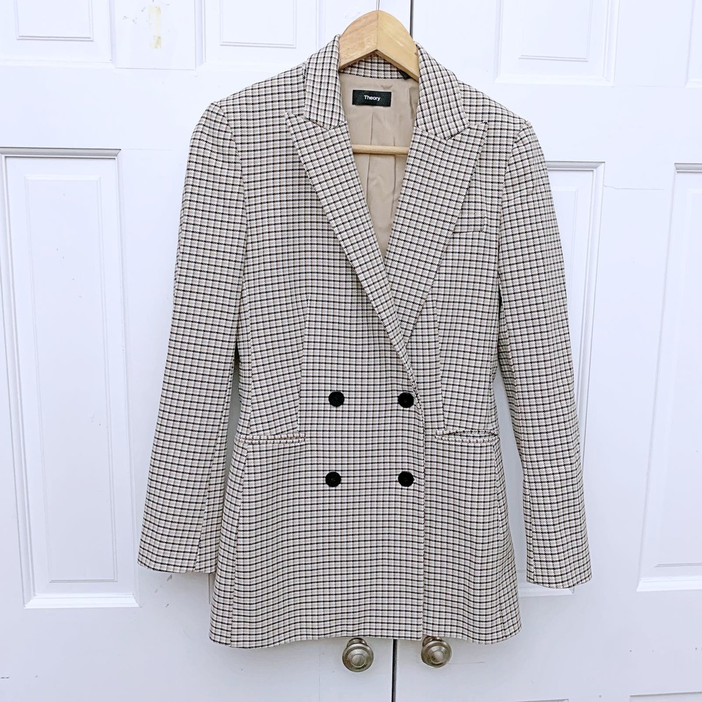 Theory Power Jacket In Checked Nylon - image 5